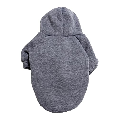 Einfarbige Hundekleidung Haustierkleidung Kleidung Pullover Frühling Herbst Winter Kleiner Mittelgroßer Hund Hundepullover Hunde Fahrradanhänger Und (Grey, L) von Generic