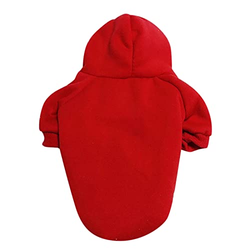 Einfarbige Hundekleidung Haustierkleidung Kleidung Pullover Frühling Herbst Winter Kleiner Mittelgroßer Hund Hundepullover Hunde Fahrradanhänger Und (Red, 2XL) von Generic