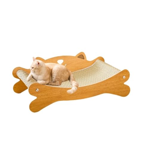Einteiliges, verschleißfestes und fusselfreies Katzenkratzbrett mit geschwungenem Design, universelles Haustiersofa für alle Jahreszeiten(04) von Generic