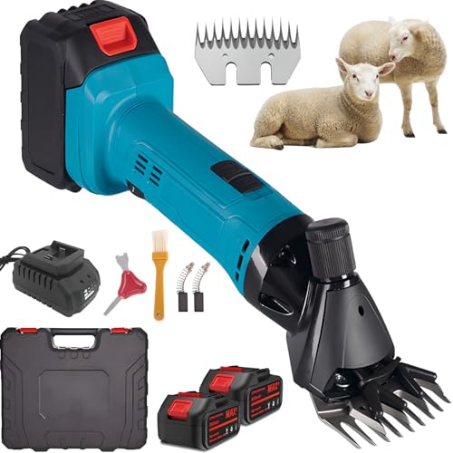 Elektrische Kabellose Schafschermaschine, 300 W Farm-schafschere Mit 2 Akkus, 6 Geschwindigkeitsstufen, 9/13-zahn-edelstahlklinge, Für Tiere Mit Dickem Fell, Rinder 13-Tooth Elektrische Kabellose Schafschermaschine, 300 W Farm-schafschere Mit 2 Akkus, 6 Geschwindigkeitsstufen, 9/13-zahn-edelstahlklinge, Für Tiere Mit Dickem Fell, Rinder 13-Tooth von Generic