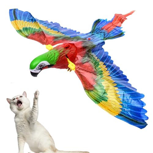 Elektrisches Spielzeug für Katzen, fliegender Vogel, simuliertes fliegendes Spielzeug – Spielzeug mit automatischer Federung/Papagei | interaktives Spielzeug für Katzen, Simulation von Papageien Elektrisches Spielzeug für Katzen, fliegender Vogel, simuliertes fliegendes Spielzeug – Spielzeug mit automatischer Federung/Papagei | interaktives Spielzeug für Katzen, Simulation von Papageien von Generic
