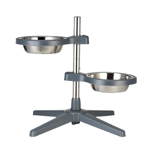 Erhöhte verstellbare Schüsseln für Tiere – Doppelnapf für Hunde und Katzen, stabile Futterstation, rutschfest, praktisches Zubehör für Wasser und Trockenfutter | bequemer Essensständer und Erhöhte verstellbare Schüsseln für Tiere – Doppelnapf für Hunde und Katzen, stabile Futterstation, rutschfest, praktisches Zubehör für Wasser und Trockenfutter | bequemer Essensständer und von Generic