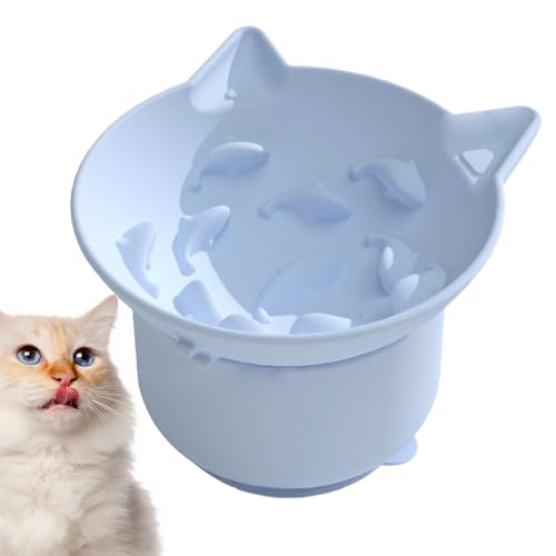 Erhöhter Geneigter - Slow Food Katzennapf, Silikon Verstellbarer Winkel | Trocken Nassfutter Katzennapf Mit Saugnapf, Ideal Schnurrhaare Und Kleine Hunde, Verlangsamt Fressgeschwindigkeit Erhöhter Geneigter - Slow Food Katzennapf, Silikon Verstellbarer Winkel | Trocken Nassfutter Katzennapf Mit Saugnapf, Ideal Schnurrhaare Und Kleine Hunde, Verlangsamt Fressgeschwindigkeit von Generic