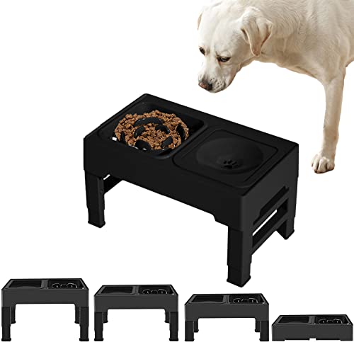 Erhöhter Hundenapf, Faltbarer Hundenapf Erhöhter mit Ständer, 4 Höhenverstellbare Wassernapf und Langsam Fütterung Hundenapf für Kleine Mittlere und Große Hunde Erhöhter Hundenapf, Faltbarer Hundenapf Erhöhter mit Ständer, 4 Höhenverstellbare Wassernapf und Langsam Fütterung Hundenapf für Kleine Mittlere und Große Hunde von Generic