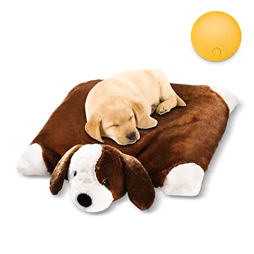 Extragele Puppy Toy Heartbeat Toy Puppy Heartbeat Stuffed Animal for Puppy Angst Relief, Calming Toys for Dog Crate Traing Aids Sleep Aid Cuddle, Puppy Supplies Puppy Buddy Toys von Generic
