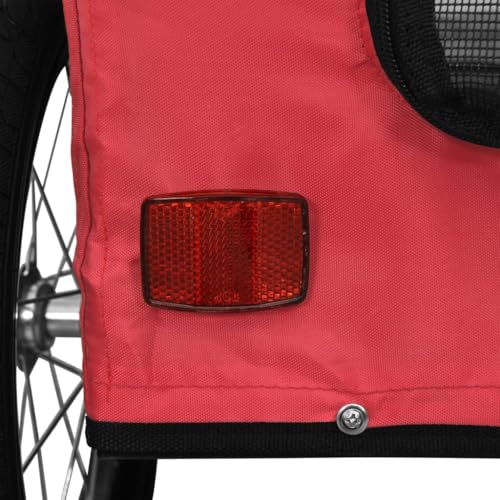 Fahrradanhänger für Haustiere, Langlebiger Eisenrahmen, Komfortable Fahrt mit PVC -Abdeckung, Rotem Oxford -Stoff, Große, Reflektoren und Flagge für Sichere Reise, Breite Fahrradanhänger für Haustiere, Langlebiger Eisenrahmen, Komfortable Fahrt mit PVC -Abdeckung, Rotem Oxford -Stoff, Große, Reflektoren und Flagge für Sichere Reise, Breite von Generic