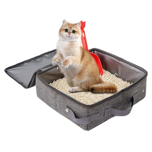 Faltbare Katzentoilette – Tragbare Katzentoilette mit Deckel, Katzentoilette für Reisen, tragbar, mit Deckel mit Reißverschluss für Katzentoilette Faltbare Katzentoilette – Tragbare Katzentoilette mit Deckel, Katzentoilette für Reisen, tragbar, mit Deckel mit Reißverschluss für Katzentoilette von Generic