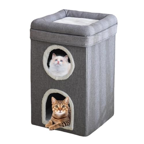 Faltbares Katzenhaus – langlebiges Material | 3-stöckige Katzenhöhle mit Kratzbrett | Multifunktionales Kätzchen-Aktivitätszentrum | Perfekter Innenraum für kleine Katzen und Kätzchen Faltbares Katzenhaus – langlebiges Material | 3-stöckige Katzenhöhle mit Kratzbrett | Multifunktionales Kätzchen-Aktivitätszentrum | Perfekter Innenraum für kleine Katzen und Kätzchen von Generic