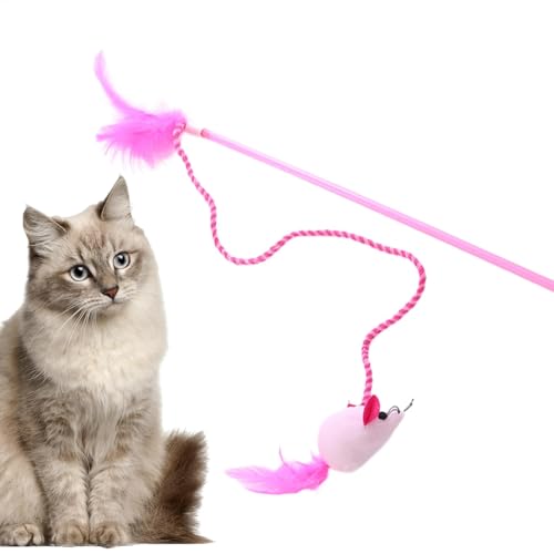 Feder Teaser Katzenspielzeug, Katzen Teaser | Gefüllte Mäuse Formen interaktive Federstock Cat Toys - Kätzchen String Spielen mit Catnip für Kätzchen Indoor -Zubehör Feder Teaser Katzenspielzeug, Katzen Teaser | Gefüllte Mäuse Formen interaktive Federstock Cat Toys - Kätzchen String Spielen mit Catnip für Kätzchen Indoor -Zubehör von Generic