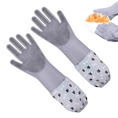 Fellpflege-Handschuhe für Haustiere, 44 cm, Silikon-Badeshampoo, Hundebürste, Fellpflege-Handschuhe aus Silikon mit Massagefunktion, schnell trocknender Netzstoff, Hundepflege-Handschuh für große Fellpflege-Handschuhe für Haustiere, 44 cm, Silikon-Badeshampoo, Hundebürste, Fellpflege-Handschuhe aus Silikon mit Massagefunktion, schnell trocknender Netzstoff, Hundepflege-Handschuh für große von Generic