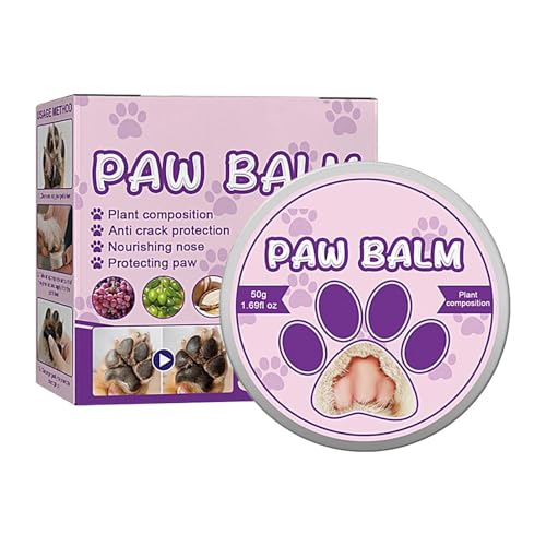 Feuchtigkeitsspendende Creme für Katzenpfoten, Balsam für Hundepfoten, natürlicher feuchtigkeitsspendender Balsam für Hundepfoten, 50 g, für Hundepfoten, Katzen, Welpenbeinschutz, Anim-Zubehör von Generic