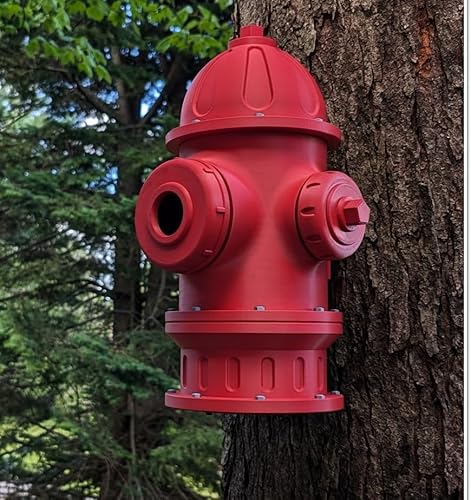 Feuerhydrant Vogelhaus | 24 x 27 x 40 cm Neuheit Garten Dekor | Outdoor Vogelhaus für kleine Vögel | witterungsbeständiges PETG Design von Generic