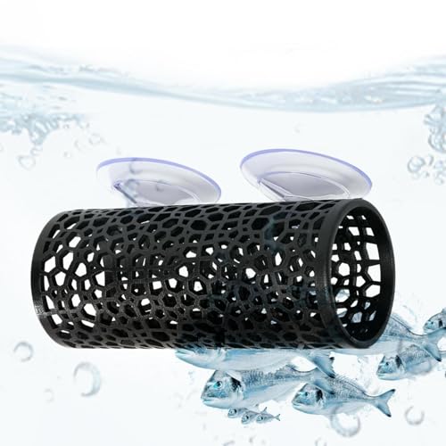 Fisch-Tunnel Betta - Garnelenschutz für Aquarium, Schwimmschlauch Betta Tunnel mit Saugnäpfen, Aquarium Tunnel für Aquarium, für Aquarium Höhle Betta für kleine Fische, Garnelen von Generic