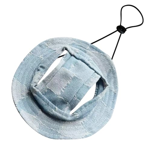 Fischerhüte für Hunde, Sommerhut mit runder Krempe, Haustierhut mit Ohrlöchern Nackenband, verstellbar, zum Klettern im Freien, Sonnenblende, Sonnenschutz, Strangulationskappe für kleine Rmf768 (C, M) Fischerhüte für Hunde, Sommerhut mit runder Krempe, Haustierhut mit Ohrlöchern Nackenband, verstellbar, zum Klettern im Freien, Sonnenblende, Sonnenschutz, Strangulationskappe für kleine Rmf768 (C, M) von Generic
