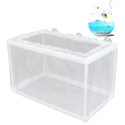 Fischzüchterbox - Isolation und Geburtsbecken für Aquarienfisch | Juvenile Fish Trennung Netz mit Saugnäpfeln, Brutschachtel für Guppy, sicherer Inkubator für die Braten, Easy Tank -Befesti von Generic