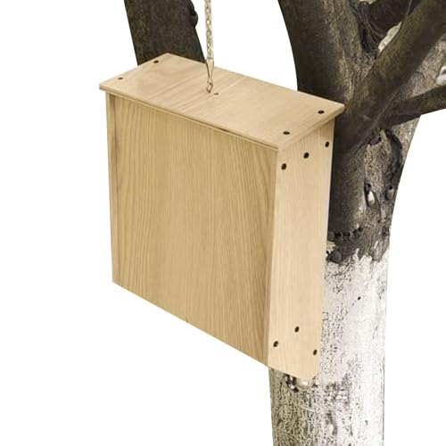 Fledermaus-Vogelhäuser für den Außenbereich – Nistkasten aus Naturholz, Nistkästen aus Massivholz | Großer schwerer Unterschlupf mit Dach, wetterfest, zum Schrauben, für Sommer und Winter, Dach, Haus Fledermaus-Vogelhäuser für den Außenbereich – Nistkasten aus Naturholz, Nistkästen aus Massivholz | Großer schwerer Unterschlupf mit Dach, wetterfest, zum Schrauben, für Sommer und Winter, Dach, Haus von Generic