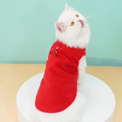 Fleeceweste, Pullover mit Leinenring, weich, leicht, atmungsaktiv, für Welpen, kleine und mittelgroße Hunde, Katzen, Chihuahua, warm für Herbst/Winter GNe838 (B, S) von Generic