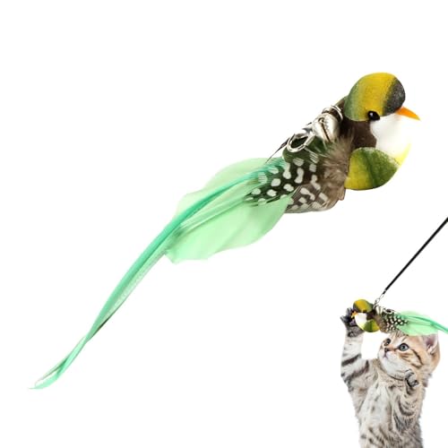 Fliegendes Katzenspielzeug Glocke – interaktive Katzenangel Feder, Ersatzkopf Handgefertigter Katzen | Teaser Bewegung Jagdinstinkt, Spielzeug für Wohnungskatzen Kätzchen, robust langlebig Fliegendes Katzenspielzeug Glocke – interaktive Katzenangel Feder, Ersatzkopf Handgefertigter Katzen | Teaser Bewegung Jagdinstinkt, Spielzeug für Wohnungskatzen Kätzchen, robust langlebig von Generic