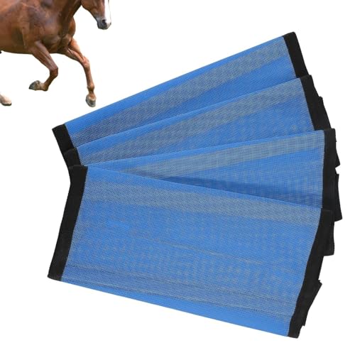 Fliegenstiefel | Wiederverwendbare Fliegenstiefel | Pferdegamaschen, Beinschutz für, 4 Stück Wiederverwendbare Fliegengamaschen, Fliegengamaschen für, minimiert die Ermüdung der von Generic