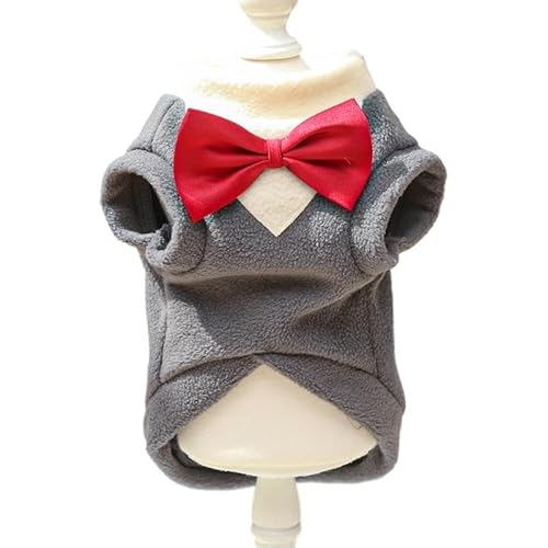 Formelle Hundekleidung, Hochzeits-Hundehalsband mit Fliege, verstellbares Haustier-Hochzeitshalsband für kleine, mittelgroße und große Hunde (Grau, Größe 6XL) von Generic