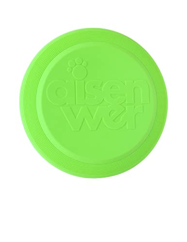 Frisbee Flyer Green - Langlebiges, hochfliegendes Frisbee, unzerstörbares Spielzeug für große, mittelgroße und kleine Hunde, lebensmittelecht, robust, Spaß zum Kauen, Jagen und Apportieren von Generic