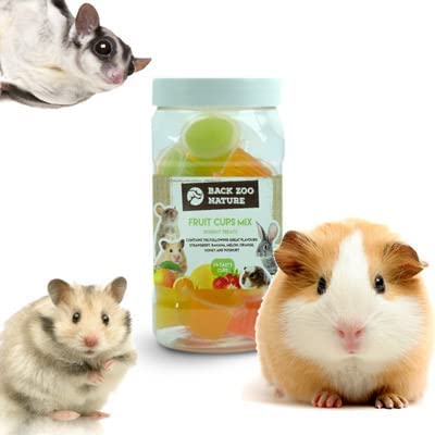 Fruit Cups Mix - Nagertier Leckereien (24 Stück) Snacks für Hamster, Papagei und Sugar Gliders. Ideal auch für Bindung und das Training unterstützen. von Generic