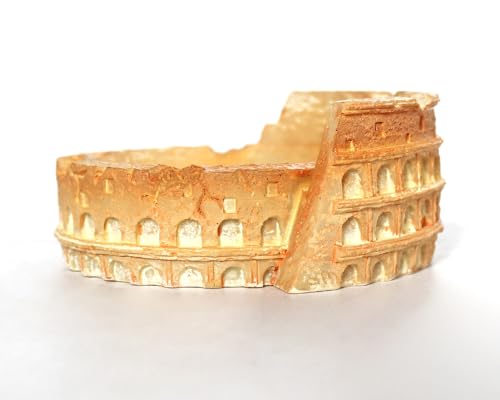 Futter-/Wassernapf für Reptilien, Amphibien und andere kleine Tiere, Wasser-/Futternapf, aus hochwertigem Harz (Kolosseum (Orangebraun)) von Generic