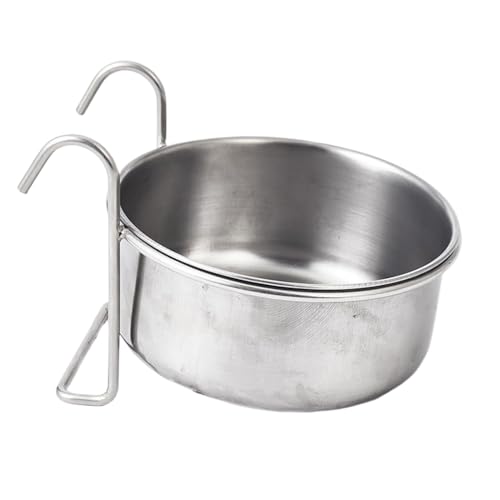 Futterschale für Vogelkäfig, Futter- und Wassernäpfe aus Edelstahl zum Aufhängen, auslaufsicher, für Sittiche, Papageien, Sittiche, Sittiche, Nymphensittiche, Nymphensittiche, Zimmervögel oder Voliere von Generic