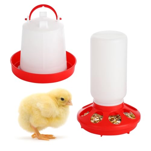 Futterspender & Bewässerungs-Set für Küken – 1 l Futterspender + 2 l Tränke für Baby-Hühner/Enten Futterspender & Bewässerungs-Set für Küken – 1 l Futterspender + 2 l Tränke für Baby-Hühner/Enten von Generic