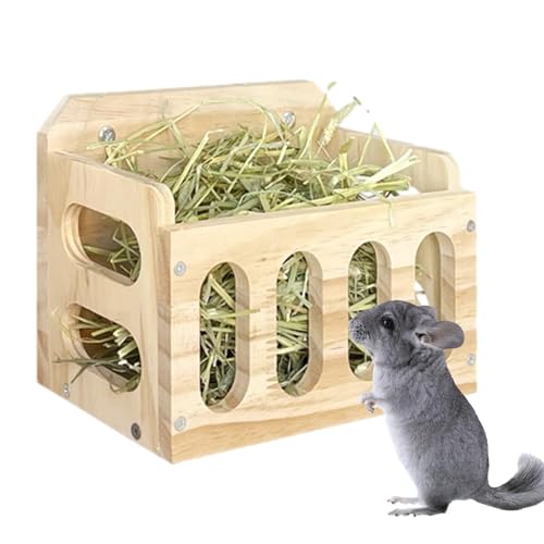 Futterständer für Kaninchen – Futterständer aus für Heu, Kaninchenfutterhalter | Heufutterstation, Hasenkäfig, Heuständer, Futterständer für kleine Ani von Generic