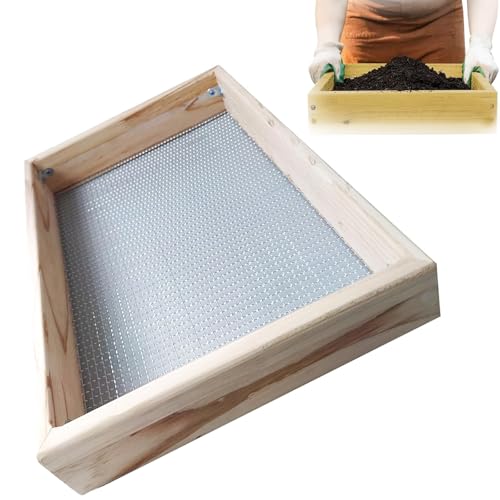 Gartensieb,40x30 cm Massivholz-Kiessieb & Mesh-Kompostsieb,Bodensieb für Die Gartenarbeit,Durchwurfsieb für Erde,für Erde, Steine, Kompost, Unkraut, Sand, Schotter und Saatgut Gartensieb,40x30 cm Massivholz-Kiessieb & Mesh-Kompostsieb,Bodensieb für Die Gartenarbeit,Durchwurfsieb für Erde,für Erde, Steine, Kompost, Unkraut, Sand, Schotter und Saatgut von Generic