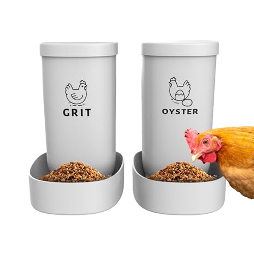 Geflügeltränke - 2-Teiliger Küken Futterautomat Mit Muschelkalk Spender - Stall Fütterung Geflügelzubehör für Grit Austernschale Outdoor Katzen | Hof Hinterwand Bauernhof Kaninchen Katzen Enten Vögel Geflügeltränke - 2-Teiliger Küken Futterautomat Mit Muschelkalk Spender - Stall Fütterung Geflügelzubehör für Grit Austernschale Outdoor Katzen | Hof Hinterwand Bauernhof Kaninchen Katzen Enten Vögel von Generic