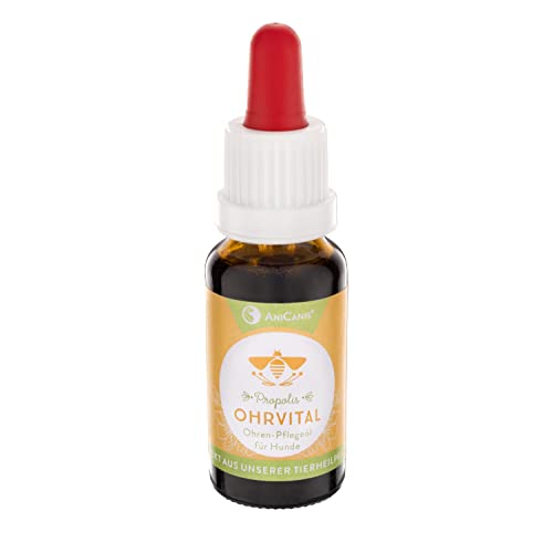 AniCanis Ohrvital Ohrenpflegetropfen - Ohrentropfen für Hunde - mit Propolis und Bio Ölen - vom Tierheilpraktiker - 20ml von AniCanis