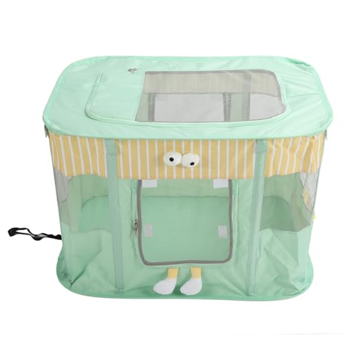 Generic Atmungsaktives Katzenbett -Haus Kratzfestes Katzenhaus mit Panoramablickfenstern, Flexibler Eingang und Belüftetes Design, Ideale Wohnungslösung für Katzen Im Frühling und Sommer (Grün) von Generic