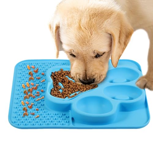 Generic Dog Slow Feeder, Leckmatte für Hunde - Silikon-Hundefutter-Futtermatte - Joghurt-Butter-Leckpads, interaktiver Hundenapf für langsame Fütterung, Futternapf für langsame Hunde für alle Rassen von Generic