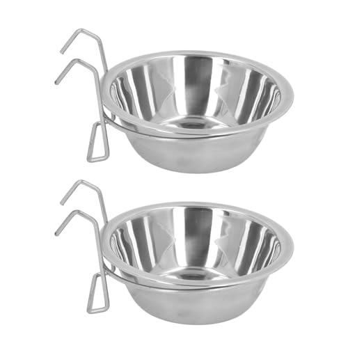 Generic Edelstahlhängehundschalen, 2pcs Große Größe Leicht zu Reinigen Hängende Welpenschalen mit Klammern für Kisten Käfige Innenräume Im Freien Im Freien, Verstellbare Klammern für Sichere Generic Edelstahlhängehundschalen, 2pcs Große Größe Leicht zu Reinigen Hängende Welpenschalen mit Klammern für Kisten Käfige Innenräume Im Freien Im Freien, Verstellbare Klammern für Sichere von Generic