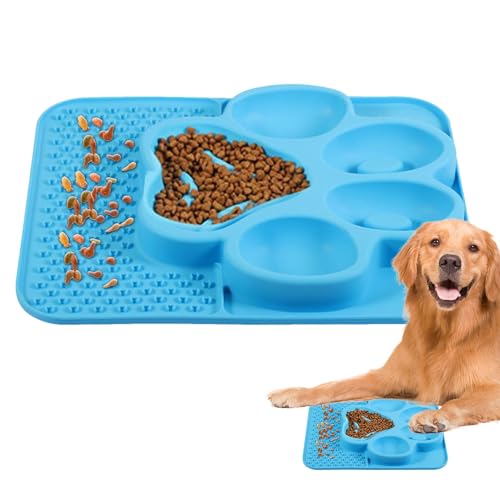 Generic Hundefütterungsmatte, Hundeleckmatte - Silikon-Leckpad für Hundefutter,Joghurt-Butter-Leckpads, interaktiver Hundenapf für langsame Fütterung, Futternapf für langsame Hunde für alle Rassen von Generic