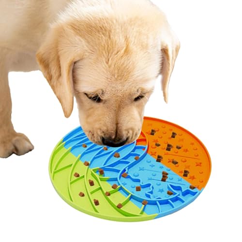 Generic Hundematte für langsames Fressen,Hundefuttermatte für langsames Fressen - Leckleckmatten Futterspender für Haustiere | Leckpad in 3 Farben, Silikon-Leckmatte für Hunde in Walform, Futtermatte von Generic