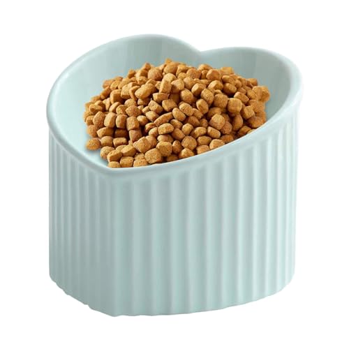 Generic Katzenfutternapf aus Keramik,Erhöhte Katzennäpfe aus Keramik - Geneigter Keramiknapf für die Wasserfütterung von Katzen | Erhöhter Futternapf aus Porzellan für mittelgroße und kleine Haustiere von Generic