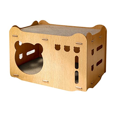 Generic Katzenkratzer -Versteck, Praktisch Kratzer -zweier Schicht Multifunktionales Katzenschaberhaus für Schlafzimmer (Cathead-Eröffnung) von Generic