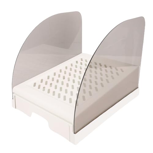 Generic Katzenstreu -Rampe, Anti -Tracking Erhöhte Katzenstreu Rampe Leicht zu Reinigen mit Leitblechern für Haustier (White) von Generic