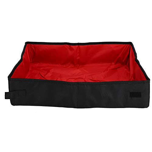 Generic Katzentoilette, Tragbare Katzentoilette für Katzen Reise - für Katzen Tragbare -Toiletten Halb Geschlossene Klappkatze Weiche Haustierzubehör für Home Outdoor Travel, (L) von Generic