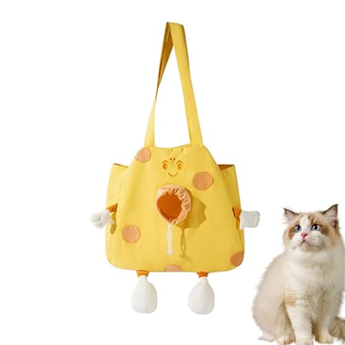 Generic Katzentragetasche, Katzentragetasche,Süße Katzen-Reisetrage | Canvas-Umhängetasche für kleine Haustiere, kleine Hundetragetasche, tragbare Welpen-Tragetasche, weiche Tragetasche für Kätzchen von Generic