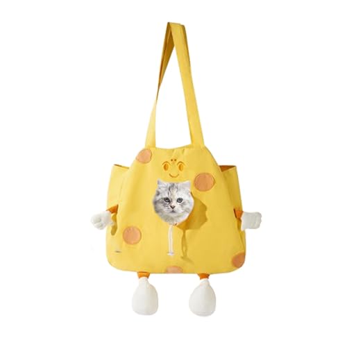 Generic Katzentragetasche, Katzentragetasche - Weiche Katzentrage | Canvas-Umhängetasche für kleine Haustiere, kleine Hundetragetasche, tragbare Welpen-Tragetasche, weiche Tragetasche für Kätzchen von Generic