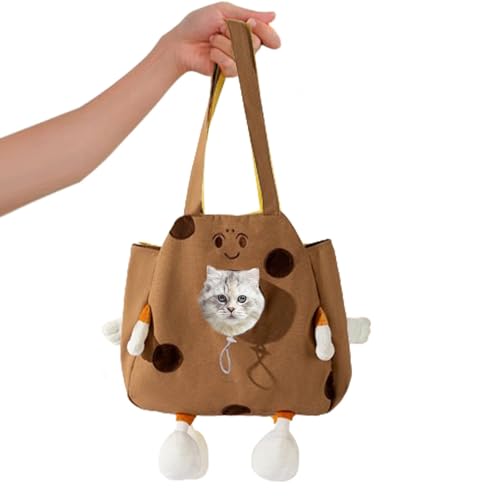 Generic Katzentragetasche, Katzentragetasche - Weiche Katzentrage | Canvas-Umhängetasche für kleine Haustiere, kleine Hundetragetasche, tragbare Welpen-Tragetasche, weiche Tragetasche für Kätzchen von Generic