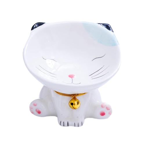 Generic Moderne Keramik-Katzennäpfe für Haustiere - Stilvoller Futternapf und Wassernapf, Stil C von Generic