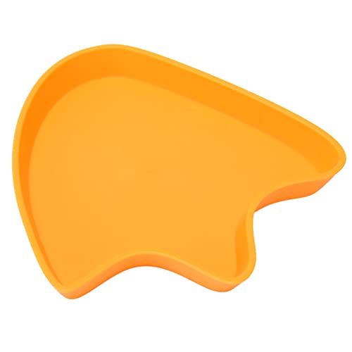 Generic Reptilienfuttergerichtsschale, Reptilienfutter Wasserschale Fußabdruck Form Runde Kanten Glatt für Leoparden (L Rot) von Generic