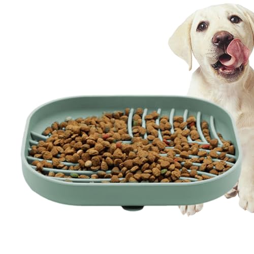 Generic Slow Feeder – Anti-Erstickungs-Puzzle-Futterspender – Silikon-Hundefutter-Labyrinth-Schalen mit Saugnäpfen, spülmaschinenfest, langsamer Futterspender für kleine, mittelgroße und große Rassen von Generic