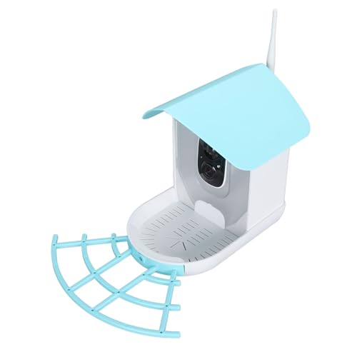 Generic Smart Bird Feeder, Smart Birdwatching Camera Easy Identification IP65 Wasserdicht 1080p HD mit Solarpanel für Vögel (Blue) von Generic