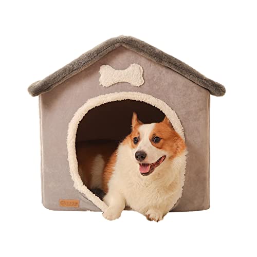 Generic Winterwarmes Katzenhaus | Faltbare Hundehütte Zwinger Bettmatte | Einfach zu montierendes Hundehaus für kleine Hunde, Zwinger für kleine mittelgroße Haustiere von Generic
